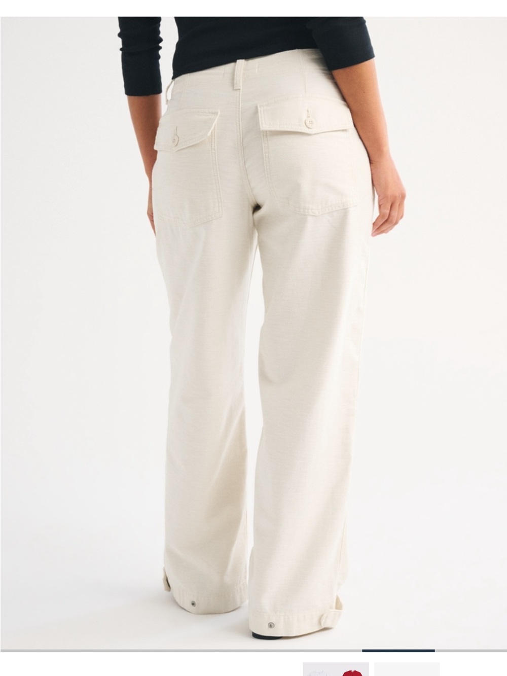 A&F 100% Cotton Curve Love Low Rise
Ultra Loose Weekender Pant - Picture 3 of 3